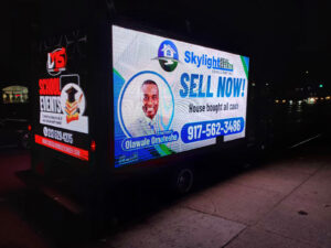 Mobile billboard trucks in New York City